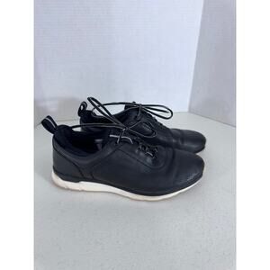 "JOHNSTON & MURPHY" Mens XC4 Leather‎ Perforated Sneakers Black Men's SZ 9M